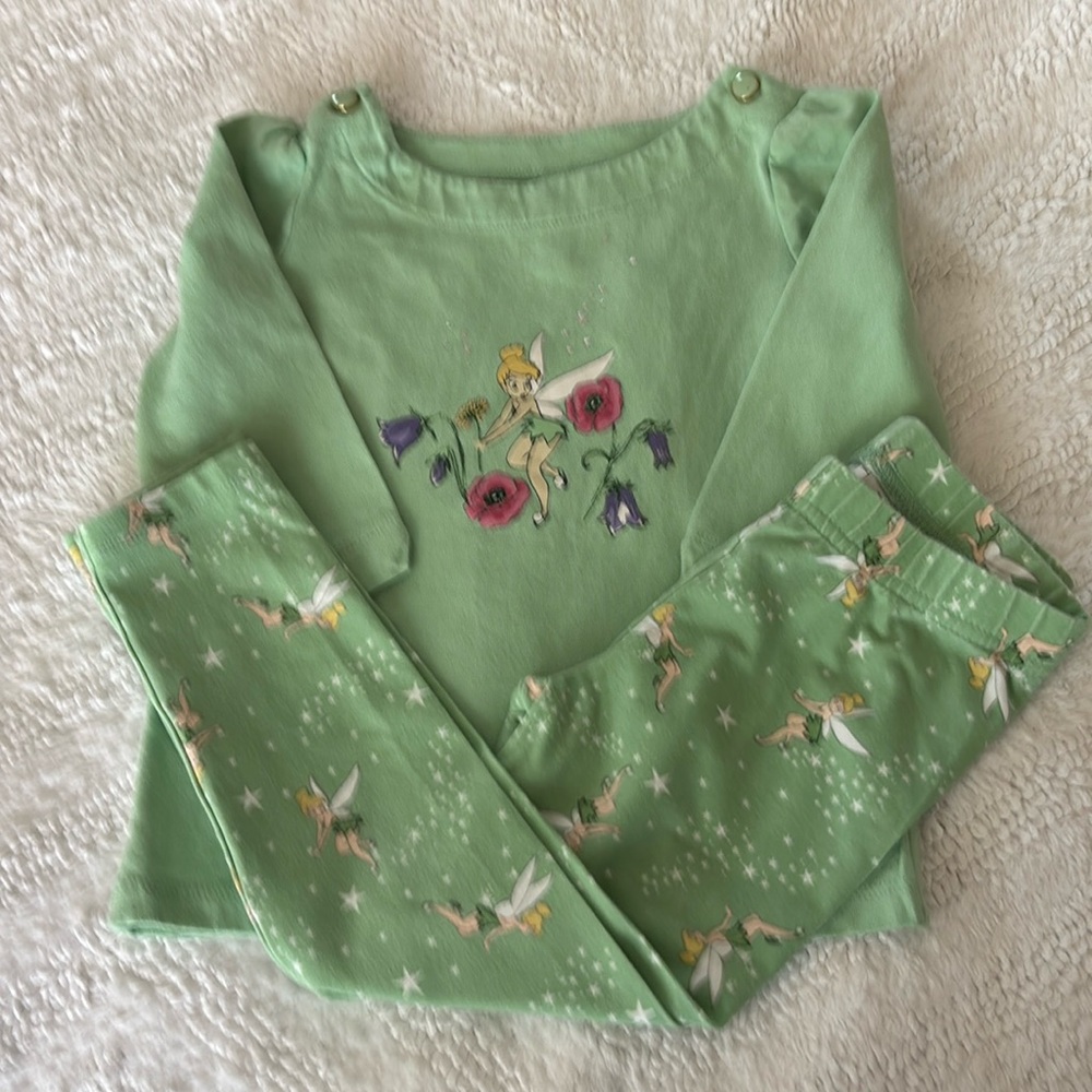 Toddler Girl’s Janie and Jack Tinker Bell Leggings & Top Set, 3
